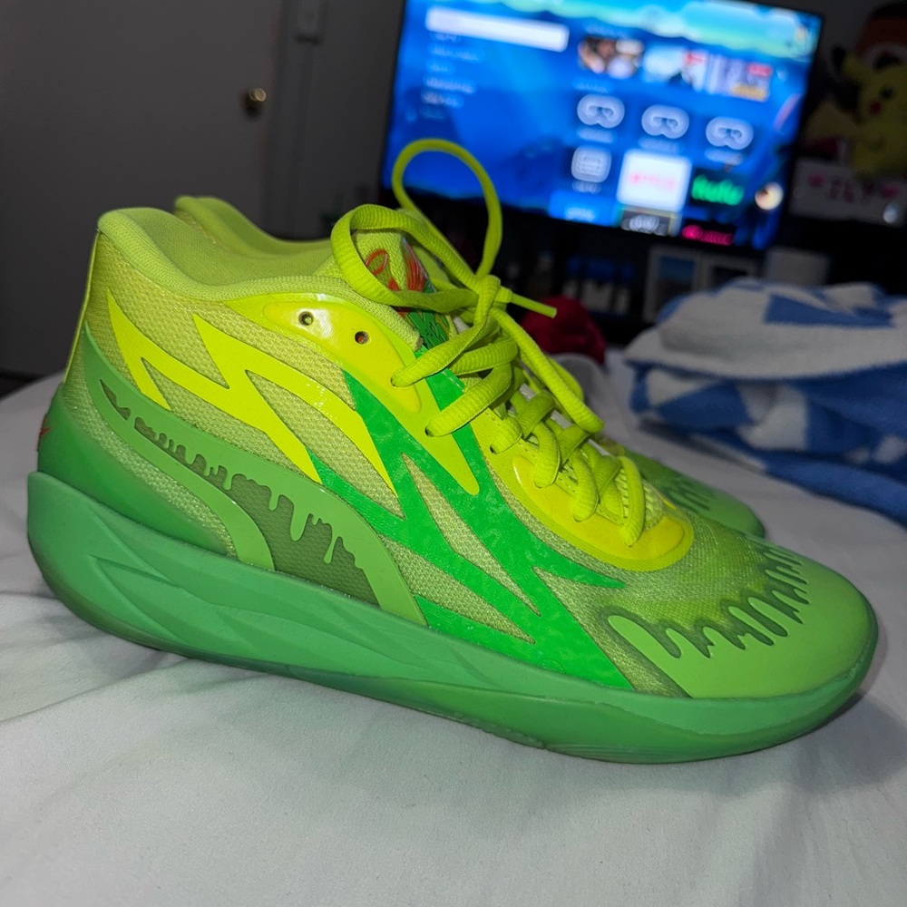 Kids Green and Yellow Athletic Shoes